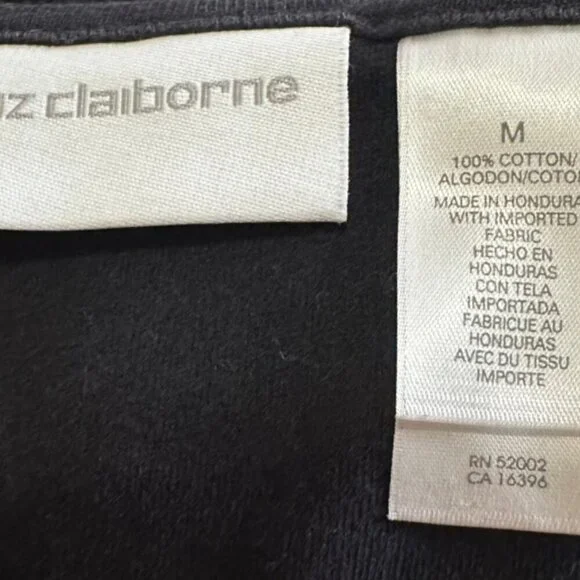 Liz Claiborne Candy Cane Long Sleeve T Shirt Women's Size M - Picture 5 of 5